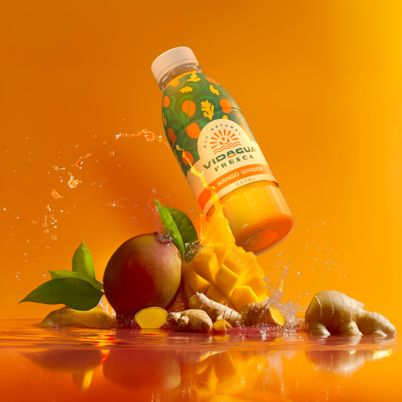 Vidagua Mango Ginger over mangos and ginger